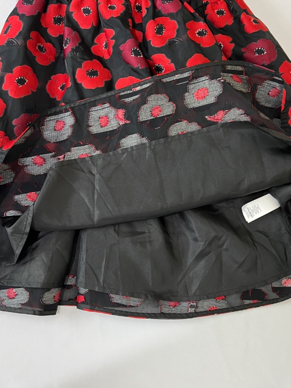Kate Spade T-back 3-d Poppy Appliqué Jacquard Dress Sz 14 - Picture 10 of 16